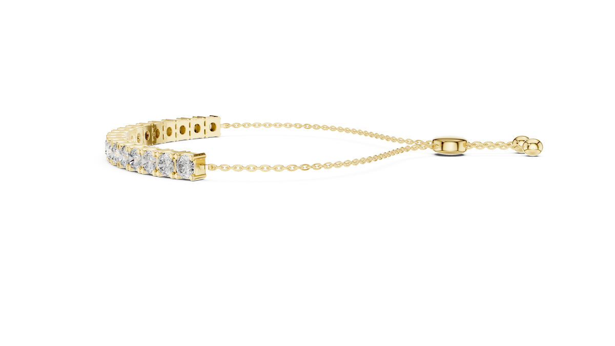 Luxury Adjustable Diamond Bracelet in 14K Gold