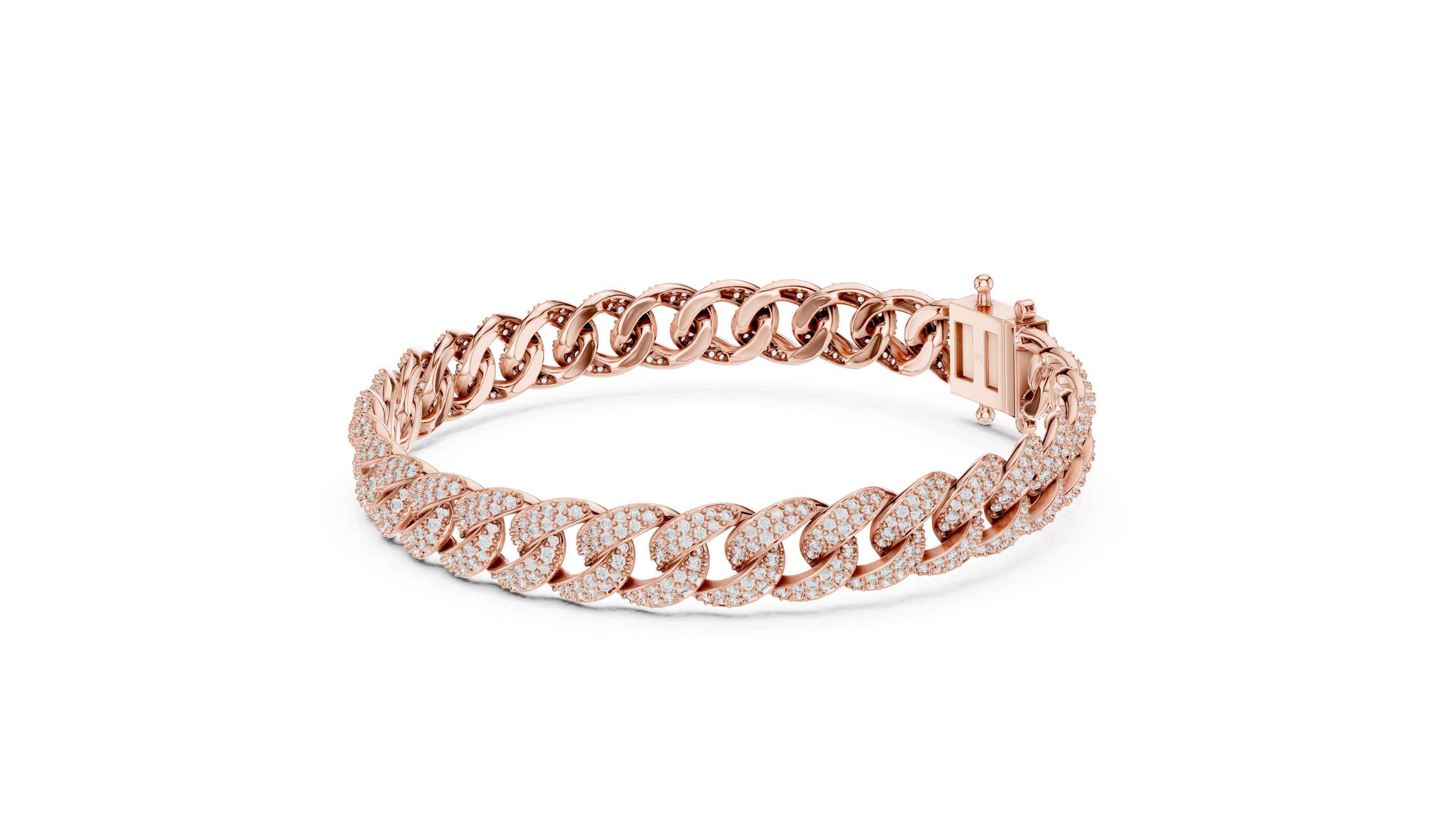 Luxury Diamond Pavé Cuban Link Bracelet in Premium Silver