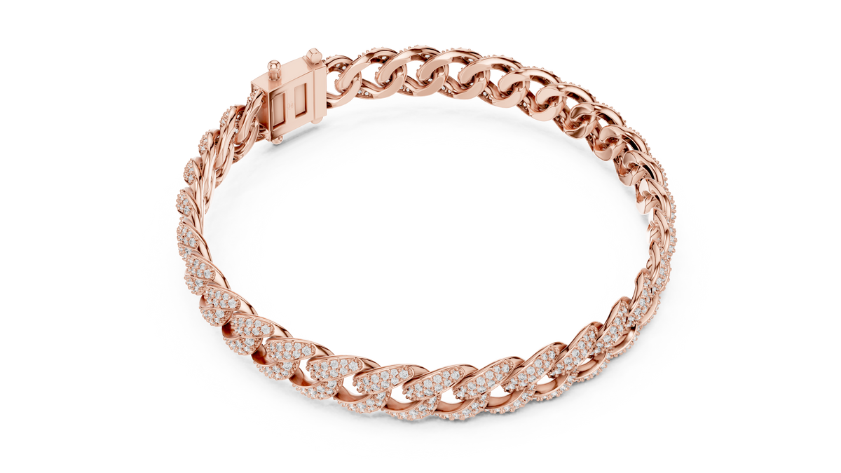 Luxury Diamond Pavé Cuban Link Bracelet in Premium Silver