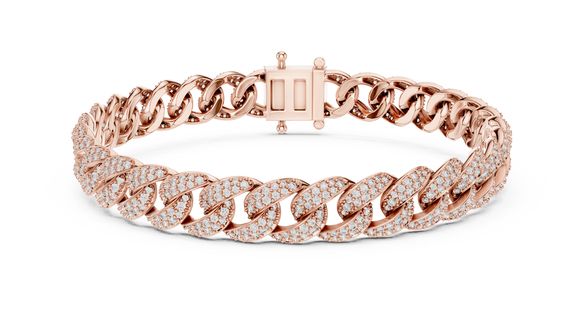Luxury Diamond Pavé Cuban Link Bracelet in Premium Silver