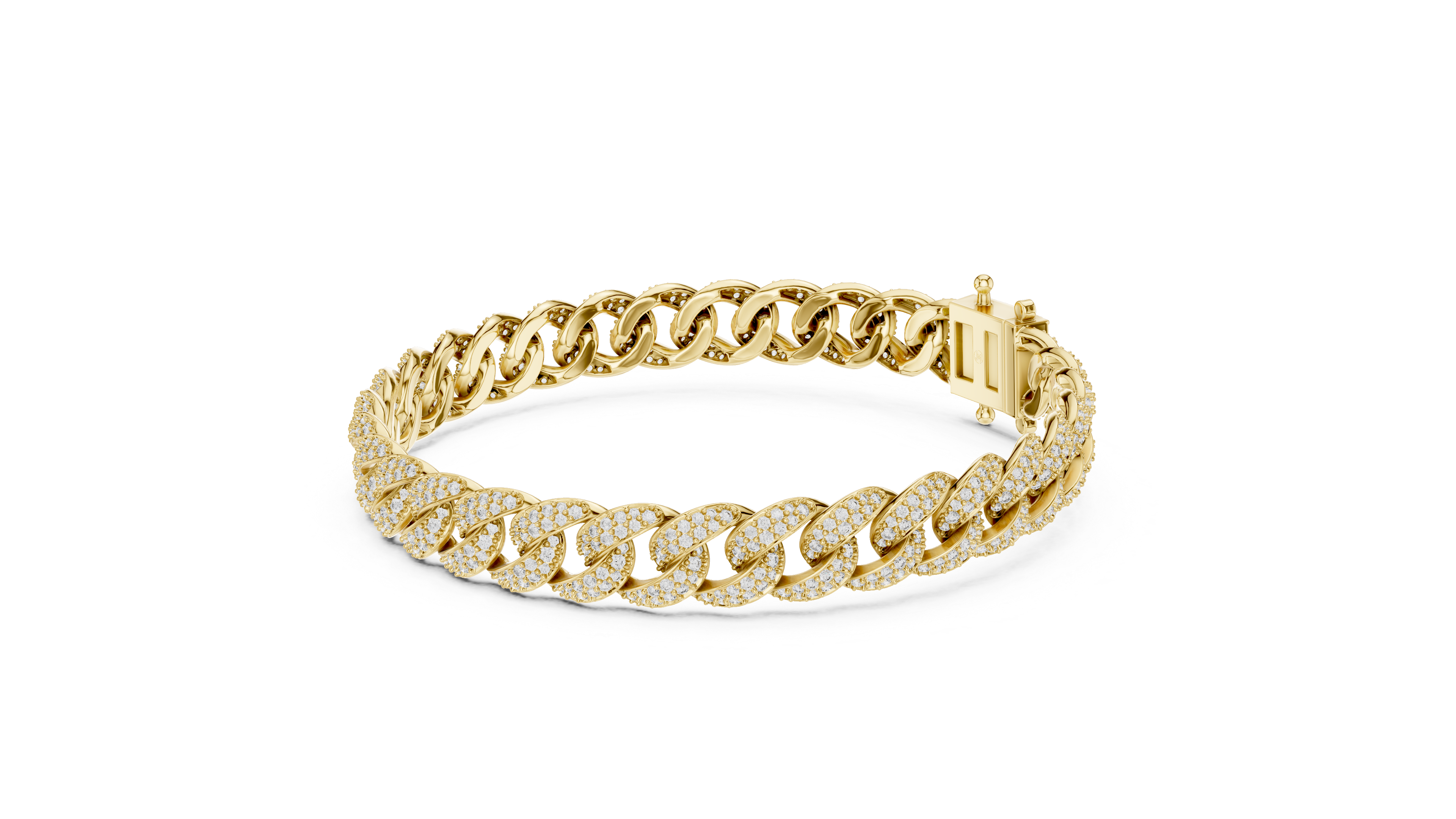 Luxury Diamond Pavé Cuban Link Bracelet in Premium Silver