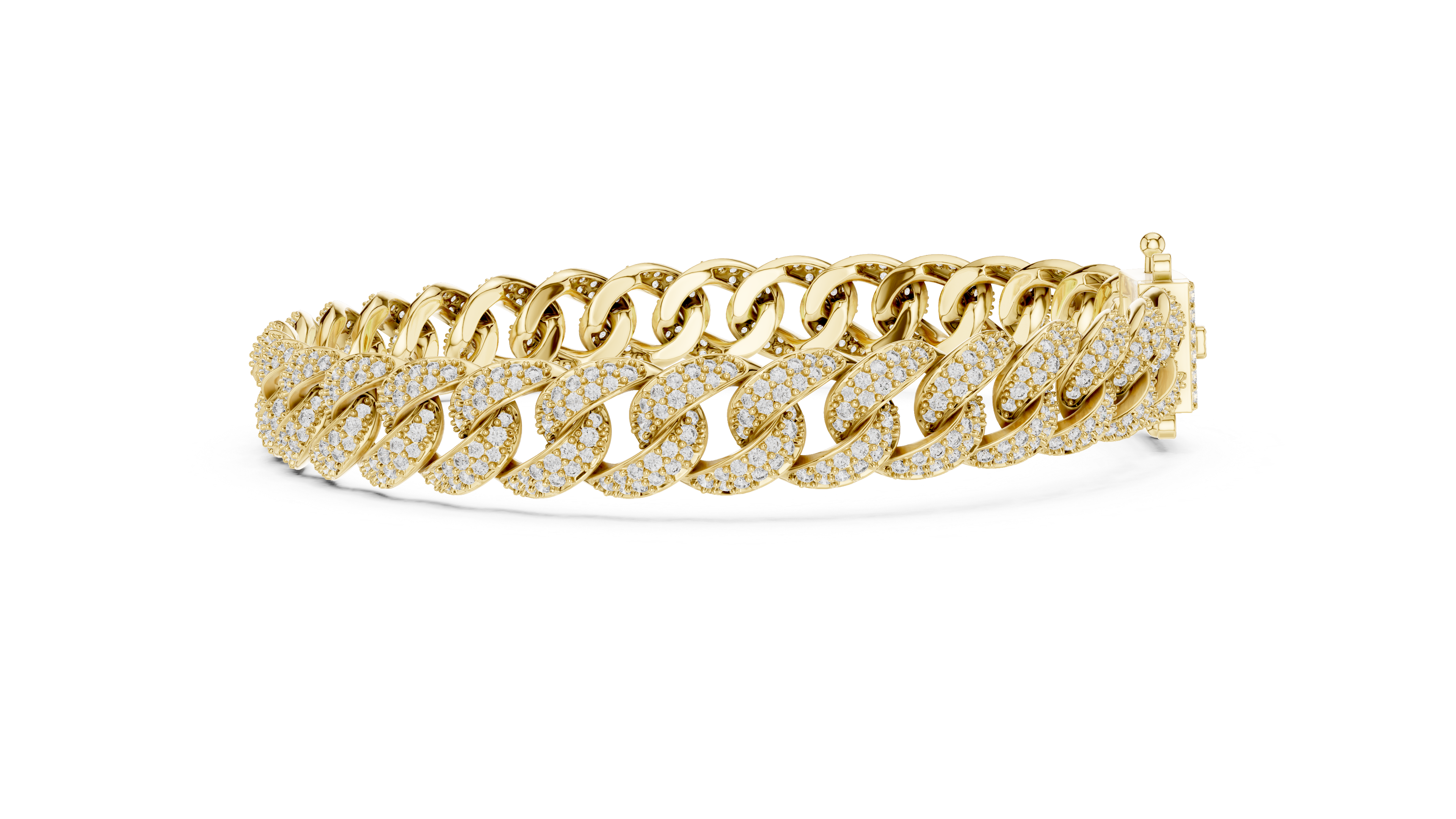 Luxury Diamond Pavé Cuban Link Bracelet in Premium Silver