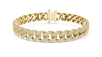 Luxury Diamond Pavé Cuban Link Bracelet in Premium Silver