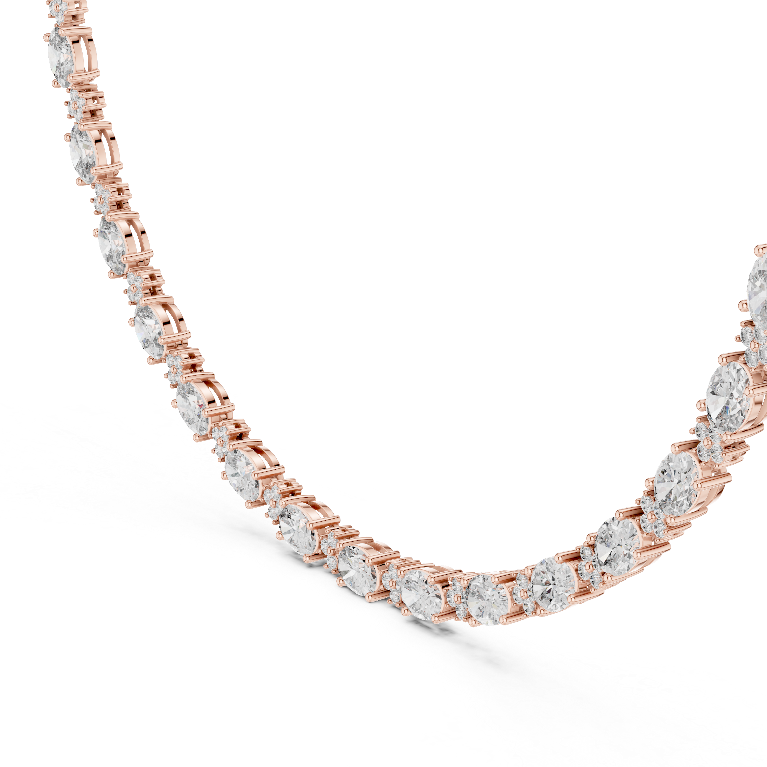 Luxury Oval Gemstone Necklace with Fine Diamond