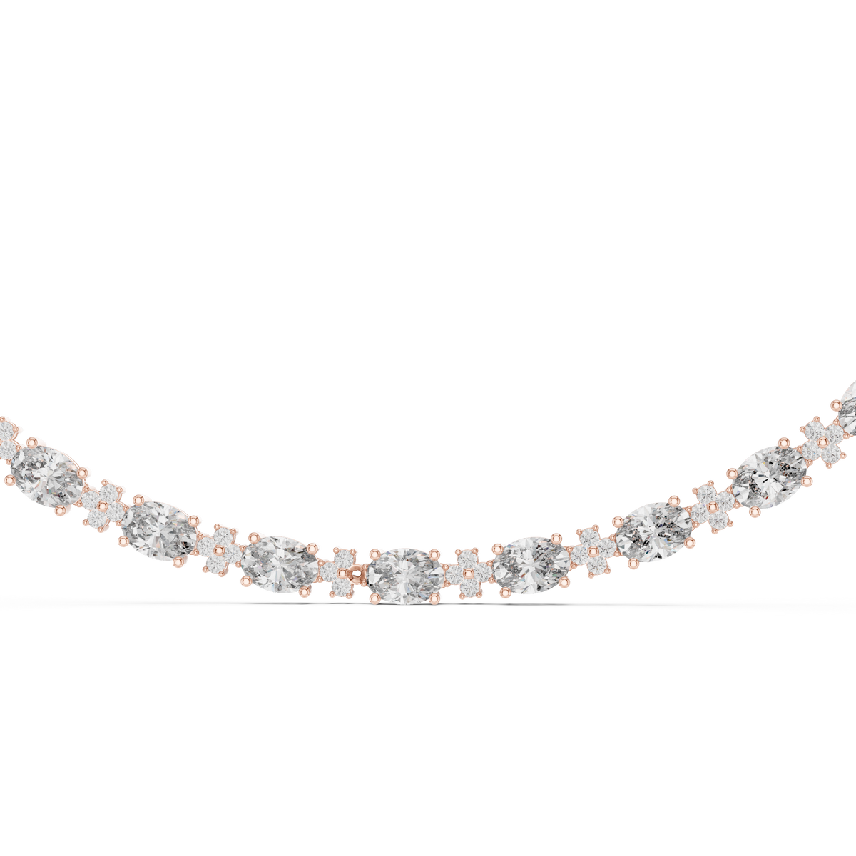 Luxury Oval Gemstone Necklace with Fine Diamond