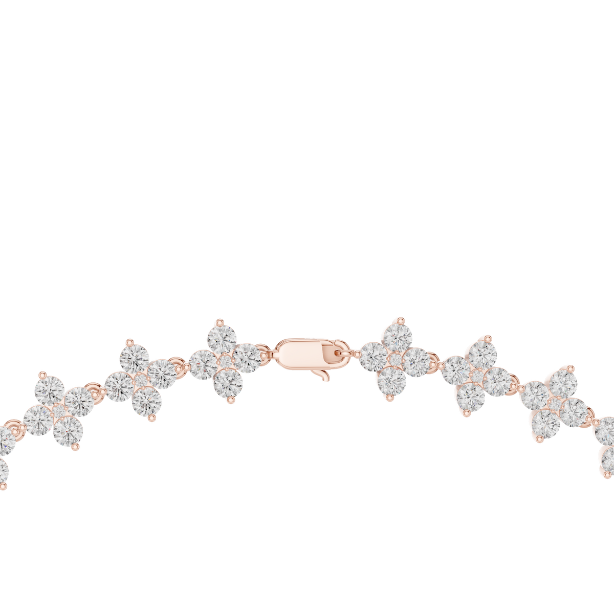 Luxury Round Diamond Necklace with Fine Collet-Set Detailing