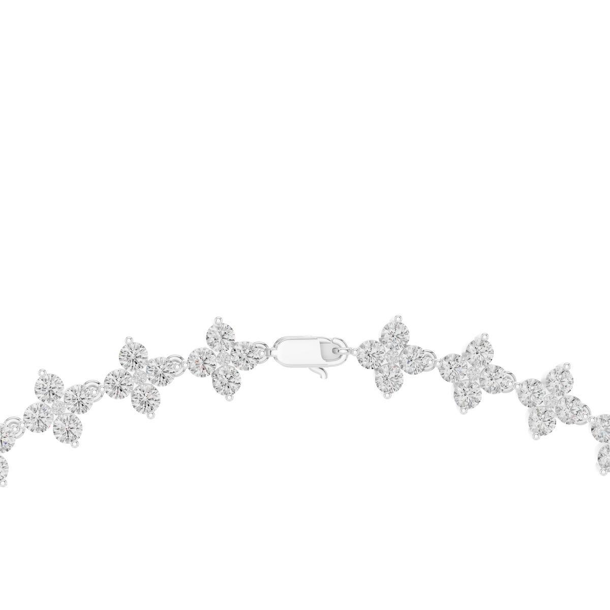 Luxury Round Diamond Necklace with Fine Collet-Set Detailing