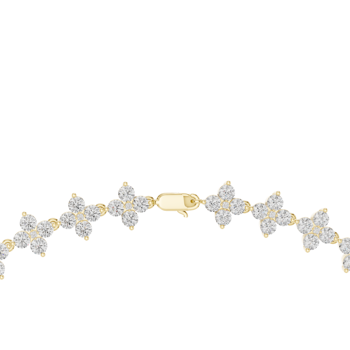 Luxury Round Diamond Necklace with Fine Collet-Set Detailing