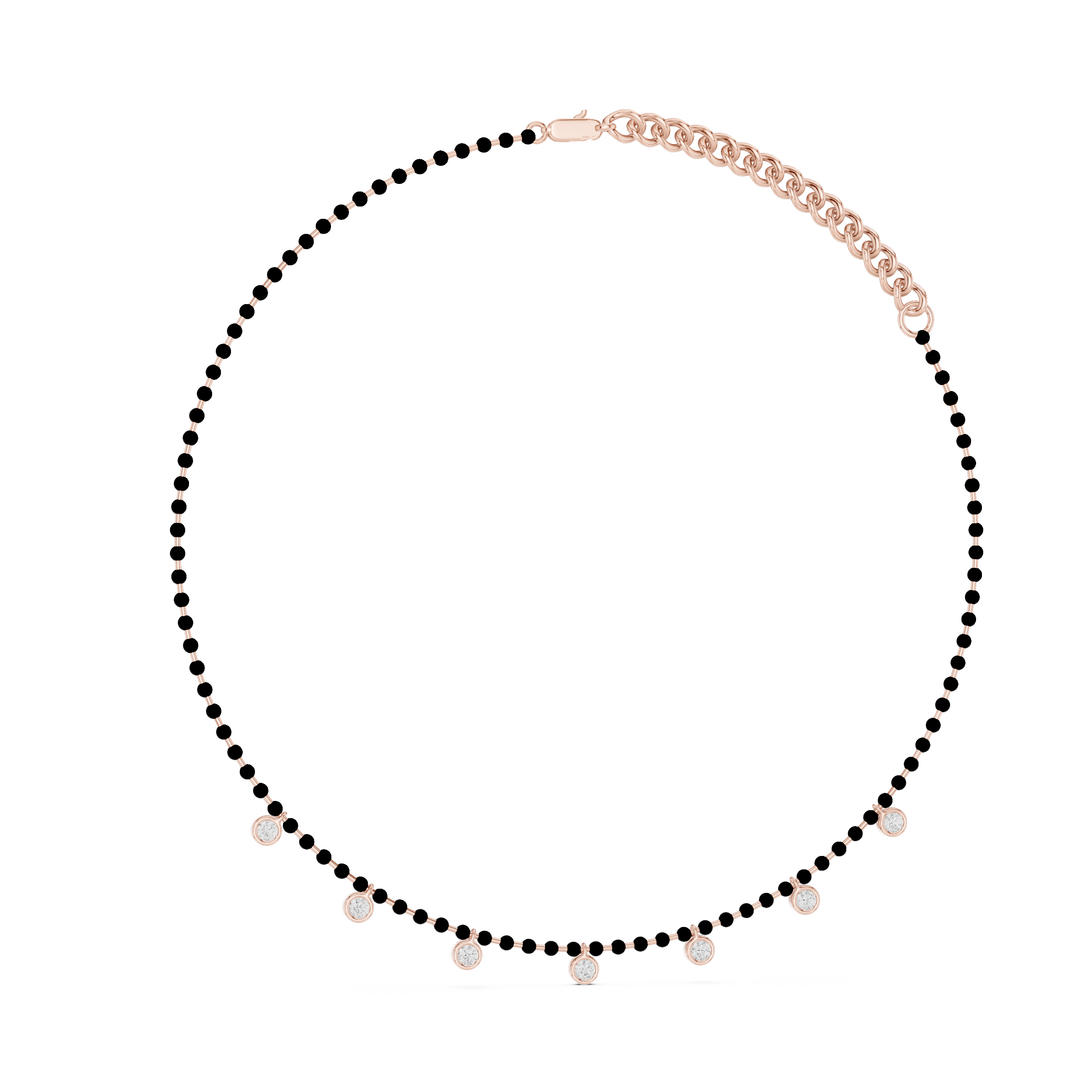 Elegant Bezel-Set Round Diamond Necklace for Everyday Luxury