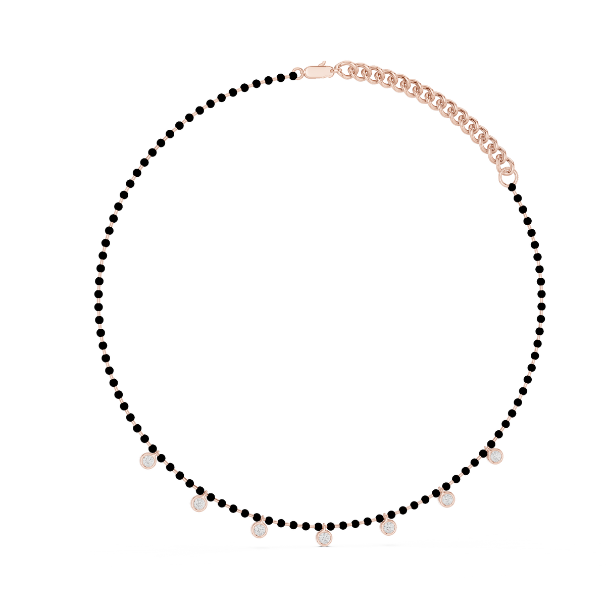 Elegant Bezel-Set Round Diamond Necklace for Everyday Luxury