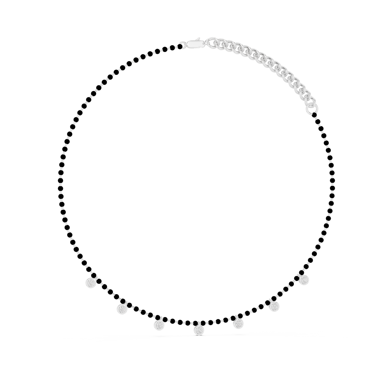 Elegant Bezel-Set Round Diamond Necklace for Everyday Luxury