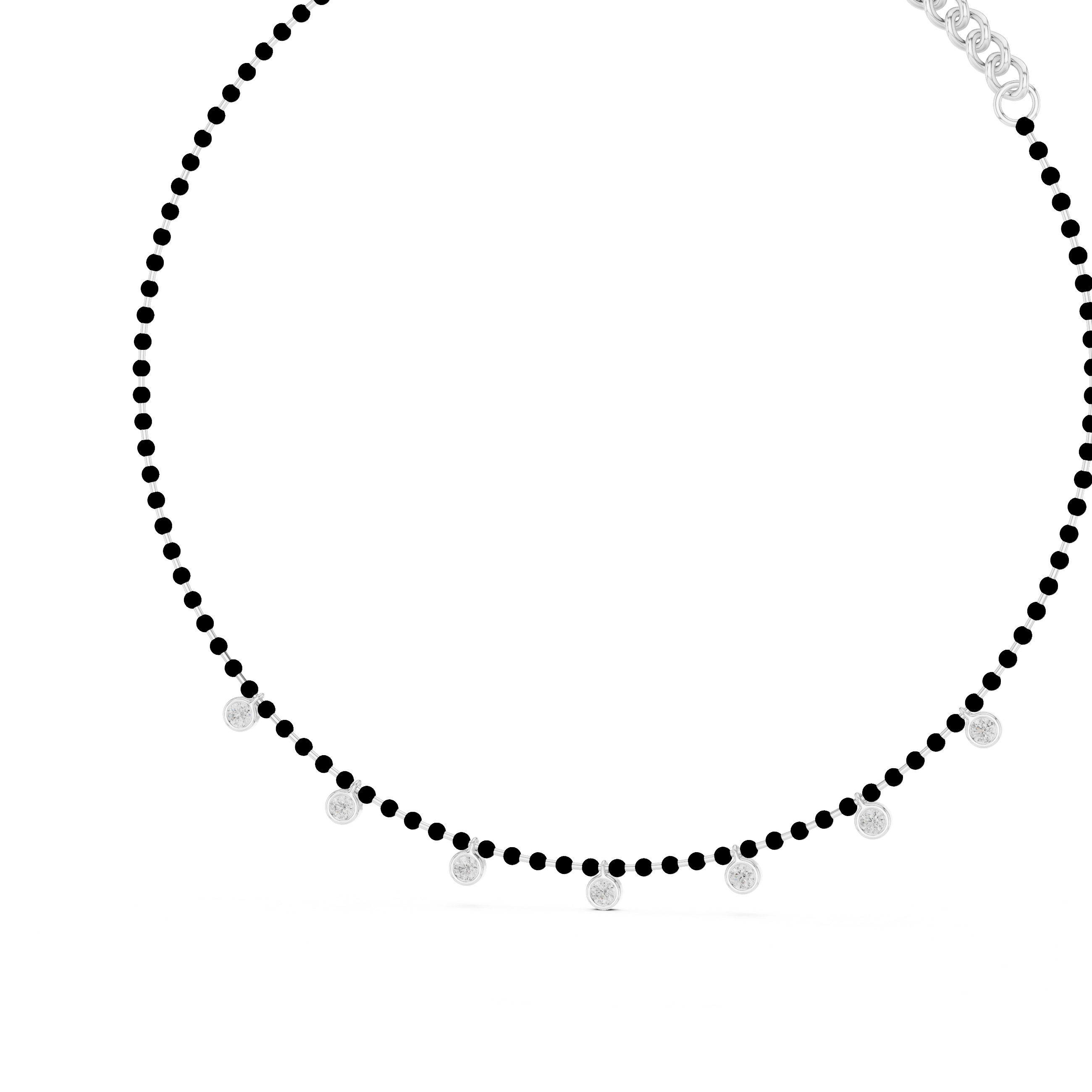 Elegant Bezel-Set Round Diamond Necklace for Everyday Luxury