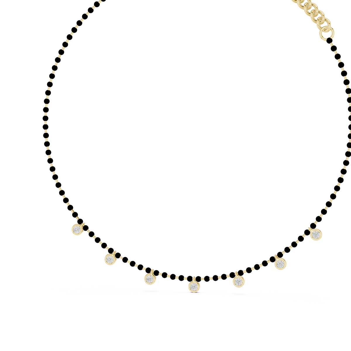 Elegant Bezel-Set Round Diamond Necklace for Everyday Luxury