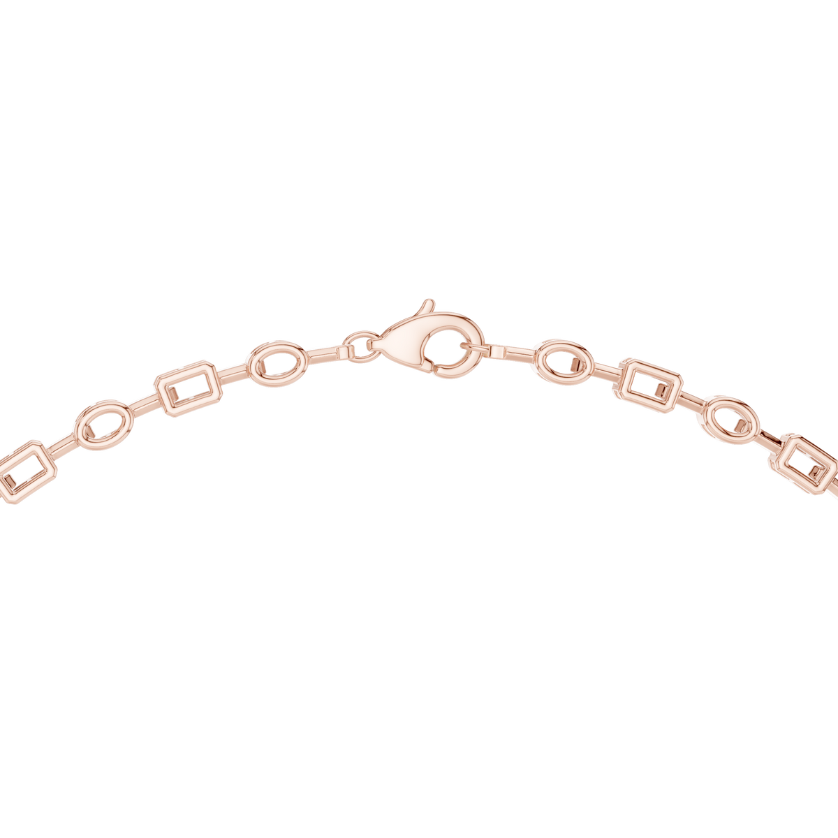 Radiant Oval & Pear Diamond Drop Necklace