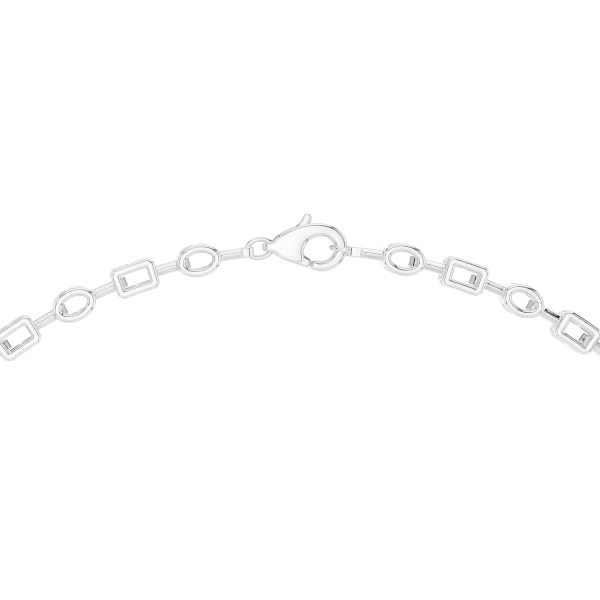 Radiant Oval & Pear Diamond Drop Necklace