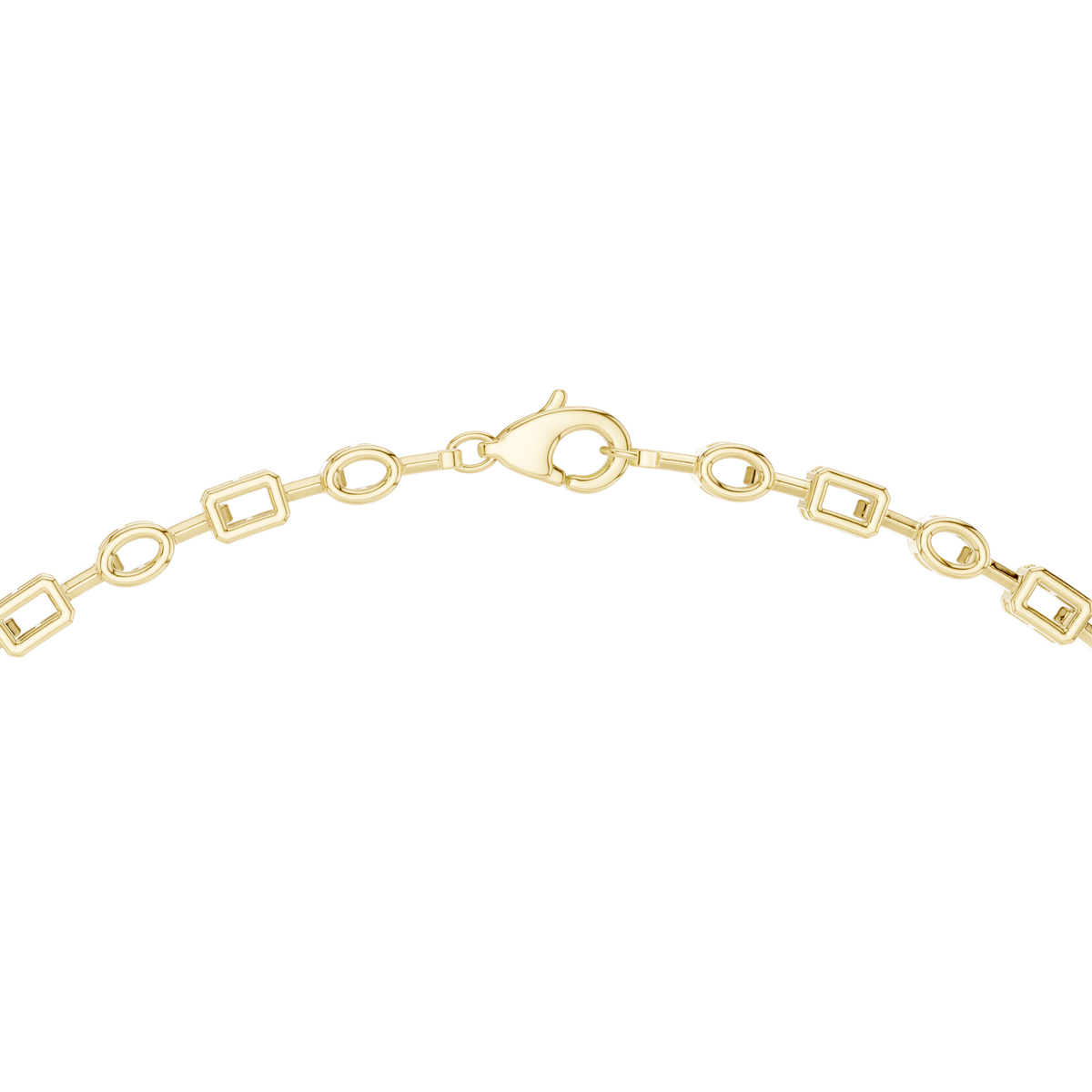 Radiant Oval & Pear Diamond Drop Necklace