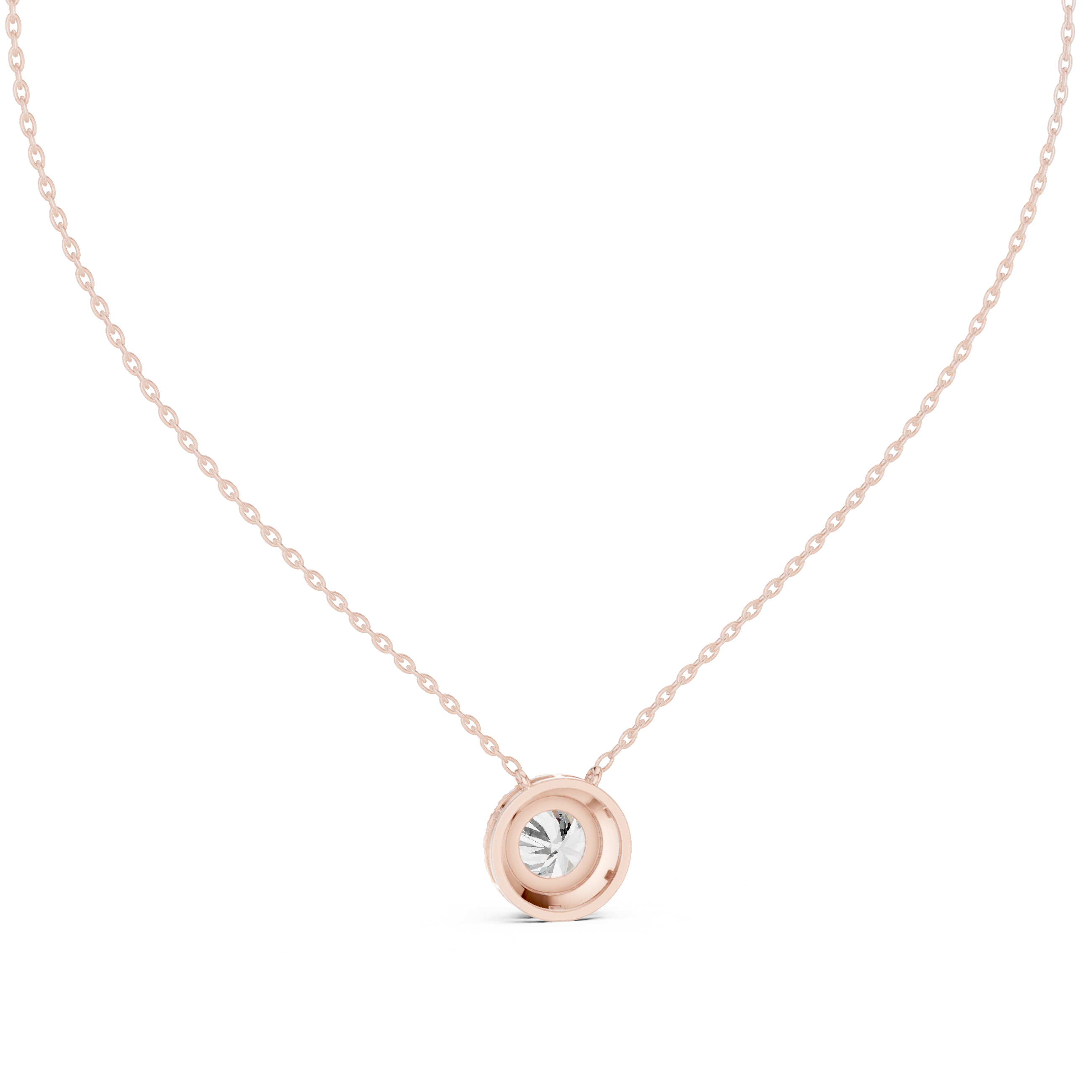 Luxury Diamond Halo Pendant Necklace in 18K Gold