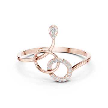 Infinity Swirl Diamond Ring in 18K Gold