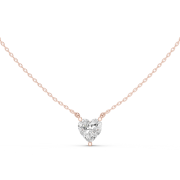 Elegant Heart-Shaped Solitaire Pendant in Premium Prong Setting
