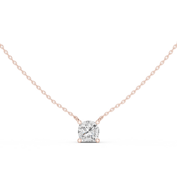 Luxury Cushion Cut Diamond Solitaire Pendant in 18K Gold