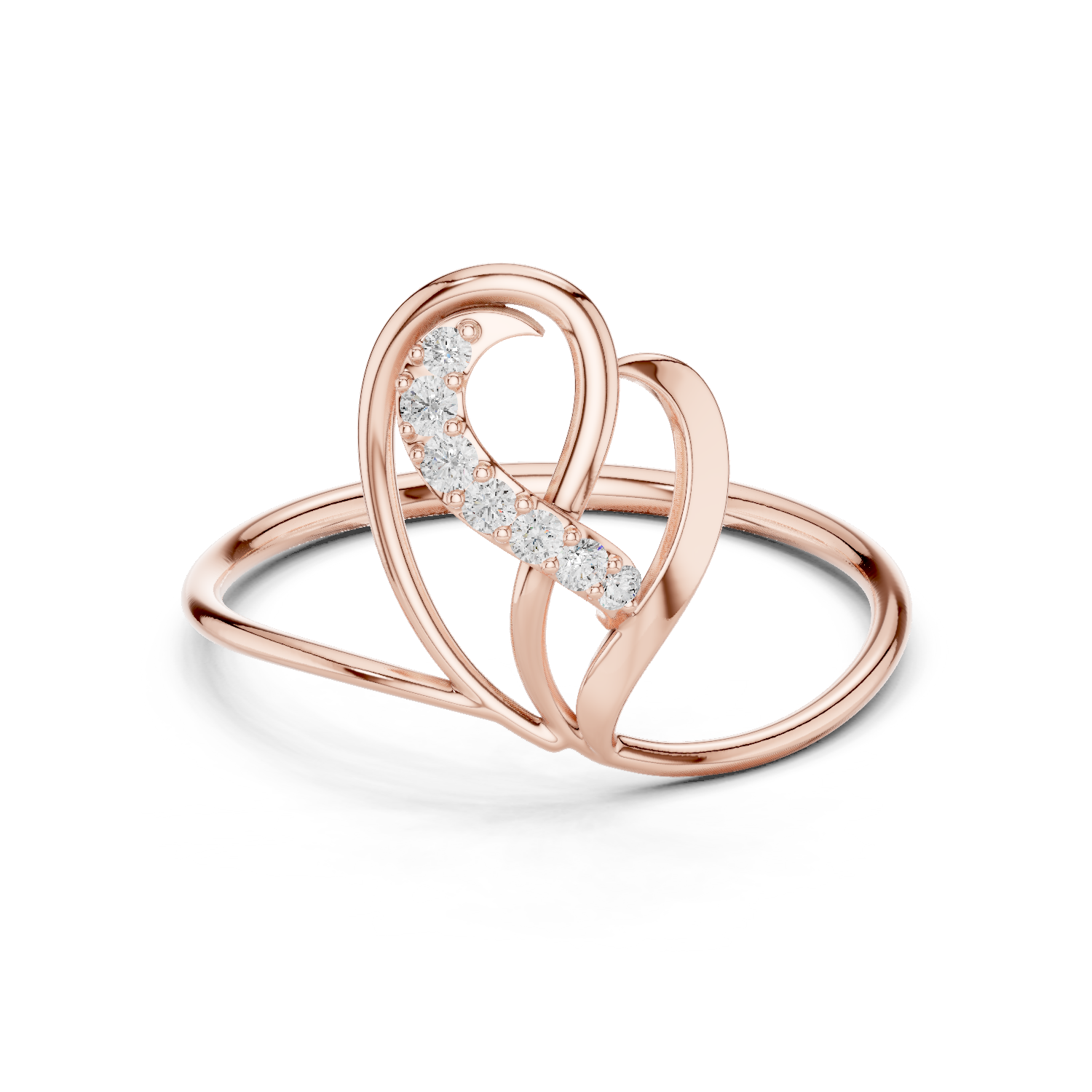 Elegant Solitaire Diamond Designer Ring in 14KT Gold