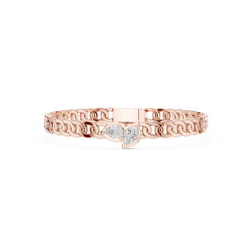 Luxury Diamond Link Bracelet with Pear & Oval Centerpiece