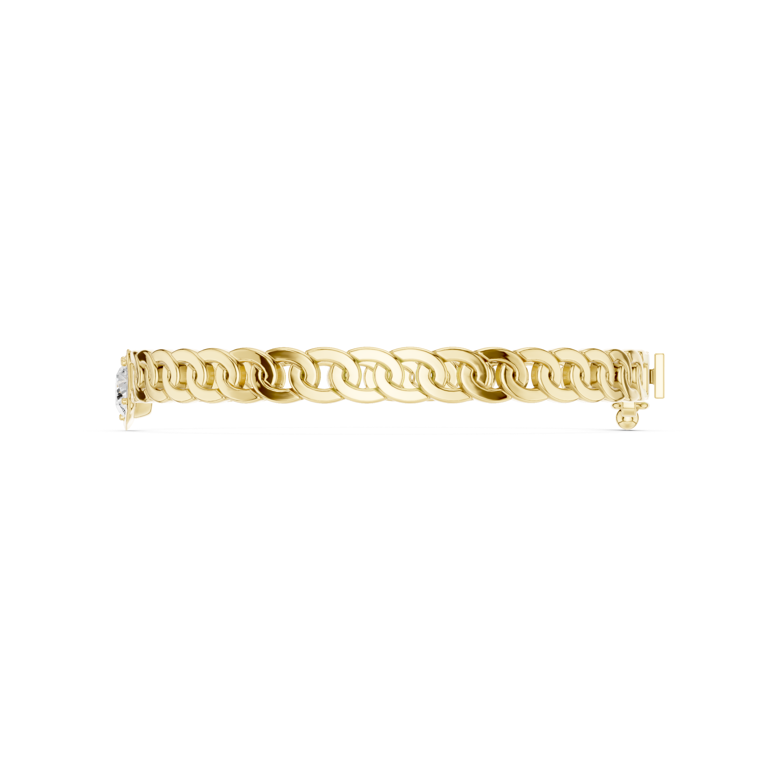 Luxury Diamond Link Bracelet with Pear & Oval Centerpiece