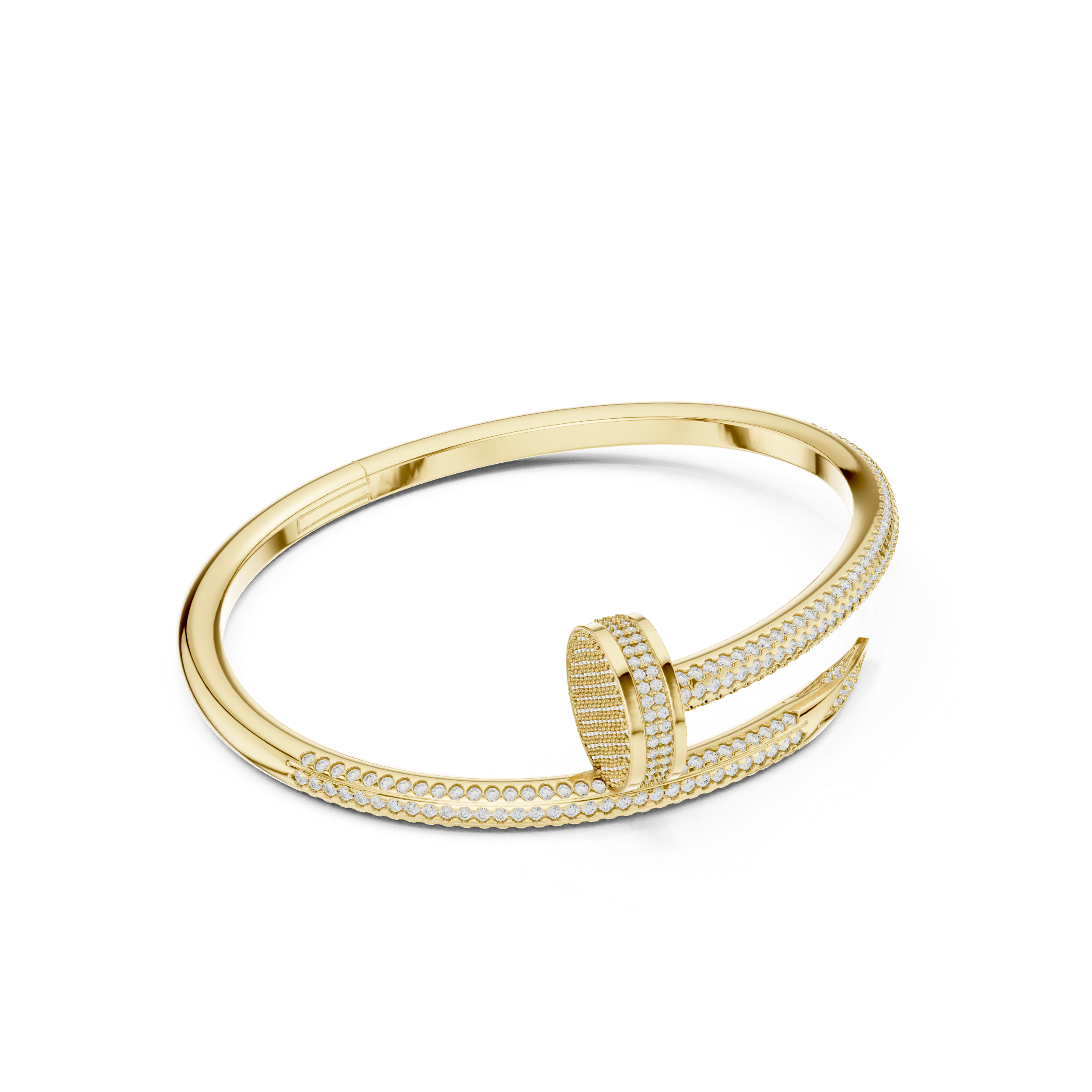 Luxury Micro-Prong Diamond Bangle for Men in Modern Design