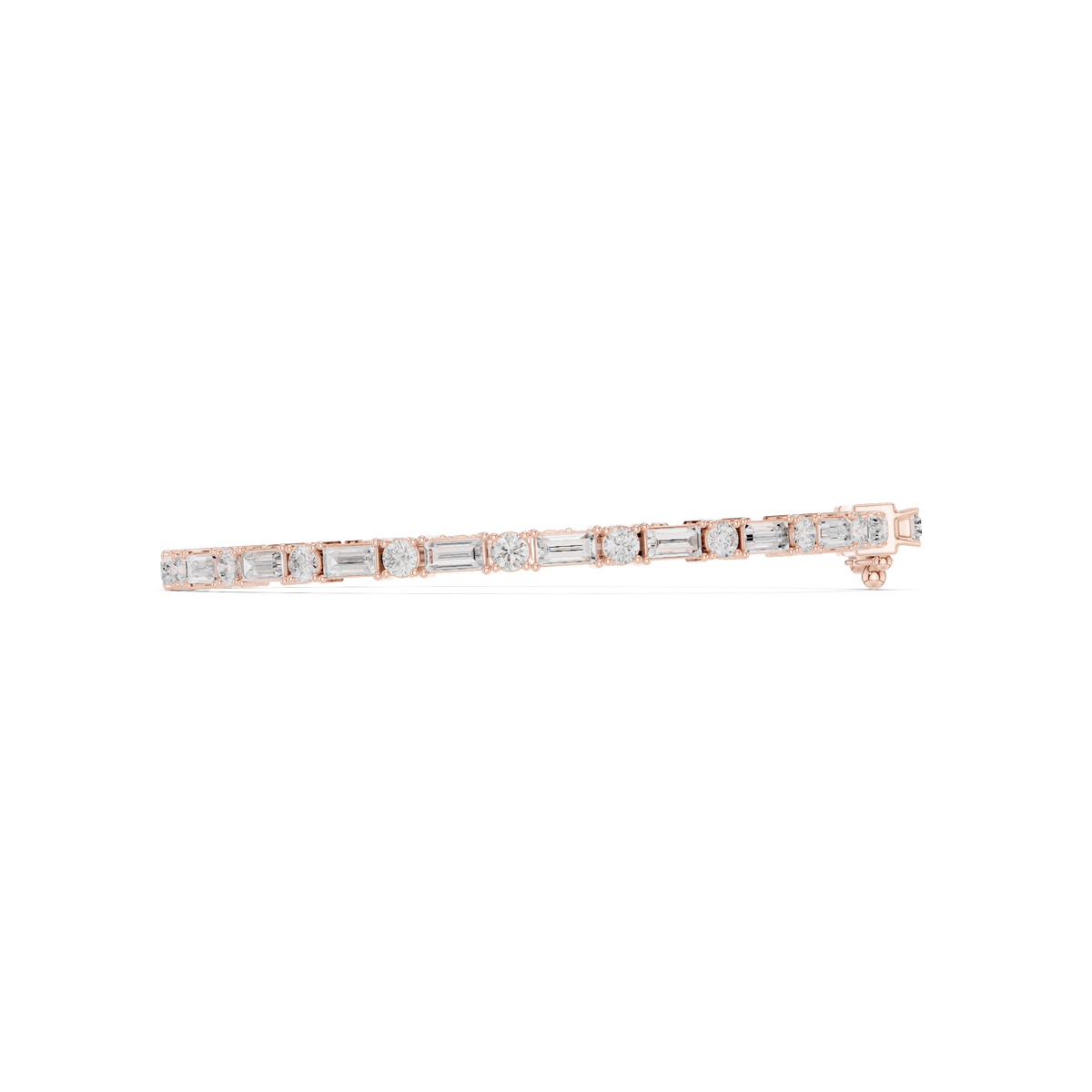 Luxury Men’s Diamond Baguette Tennis Bracelet in 14K Gold