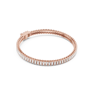 Luxury Men’s Baguette Diamond Tennis Bracelet in 14K Gold