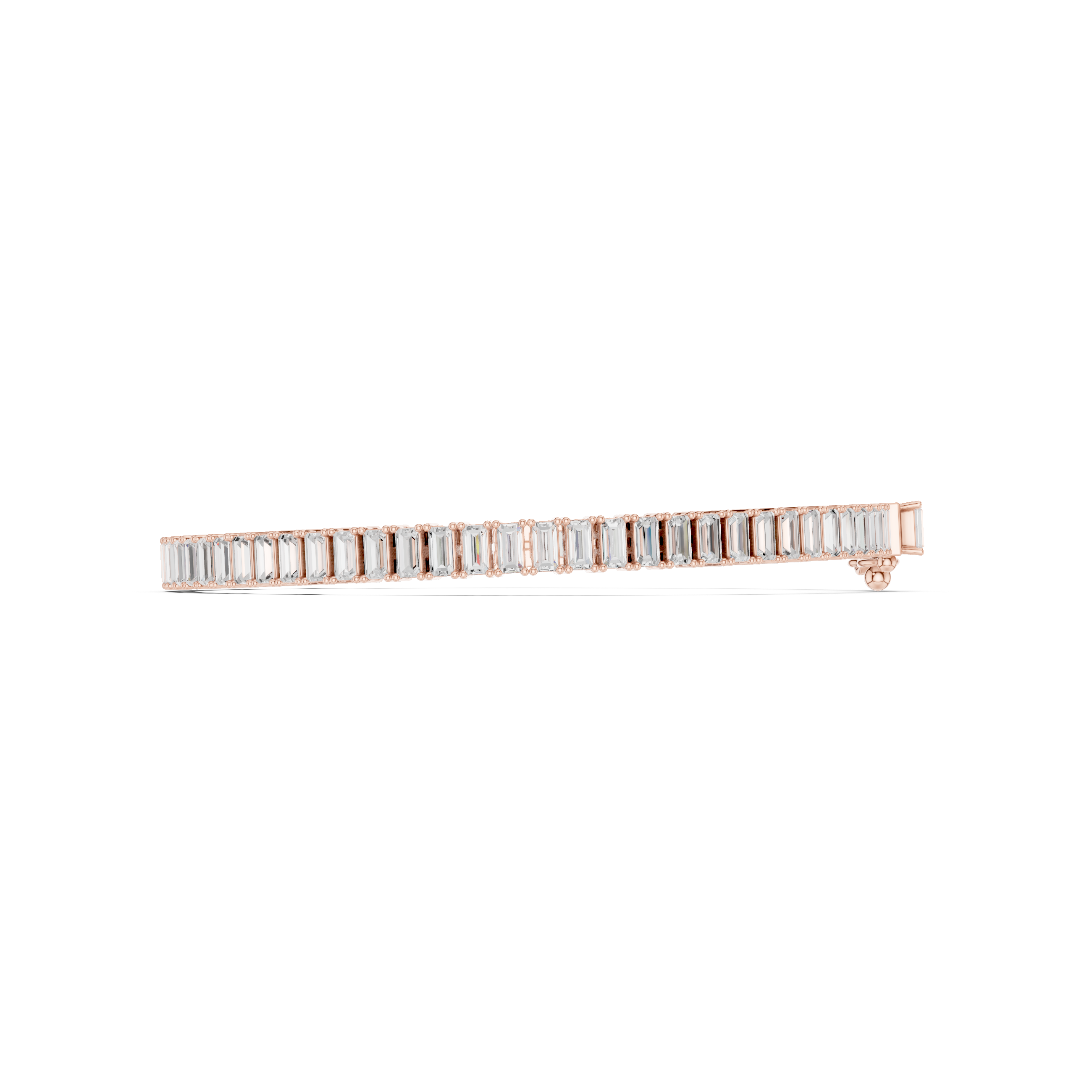 Luxury Men’s Baguette Diamond Tennis Bracelet in 14K Gold