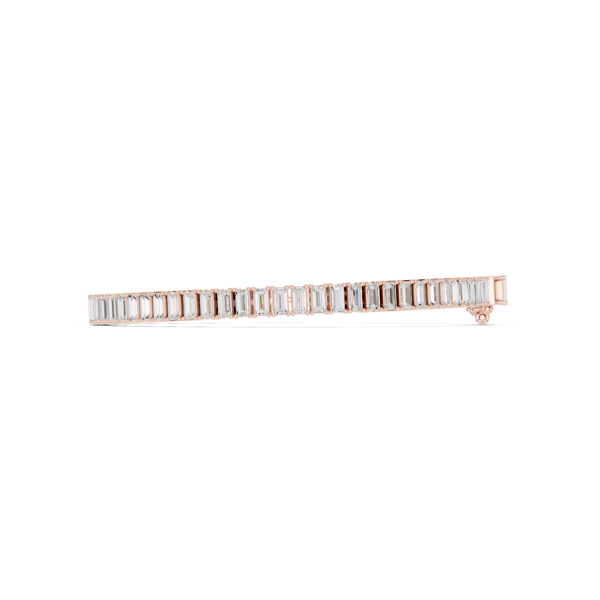 Luxury Men’s Baguette Diamond Tennis Bracelet in 14K Gold