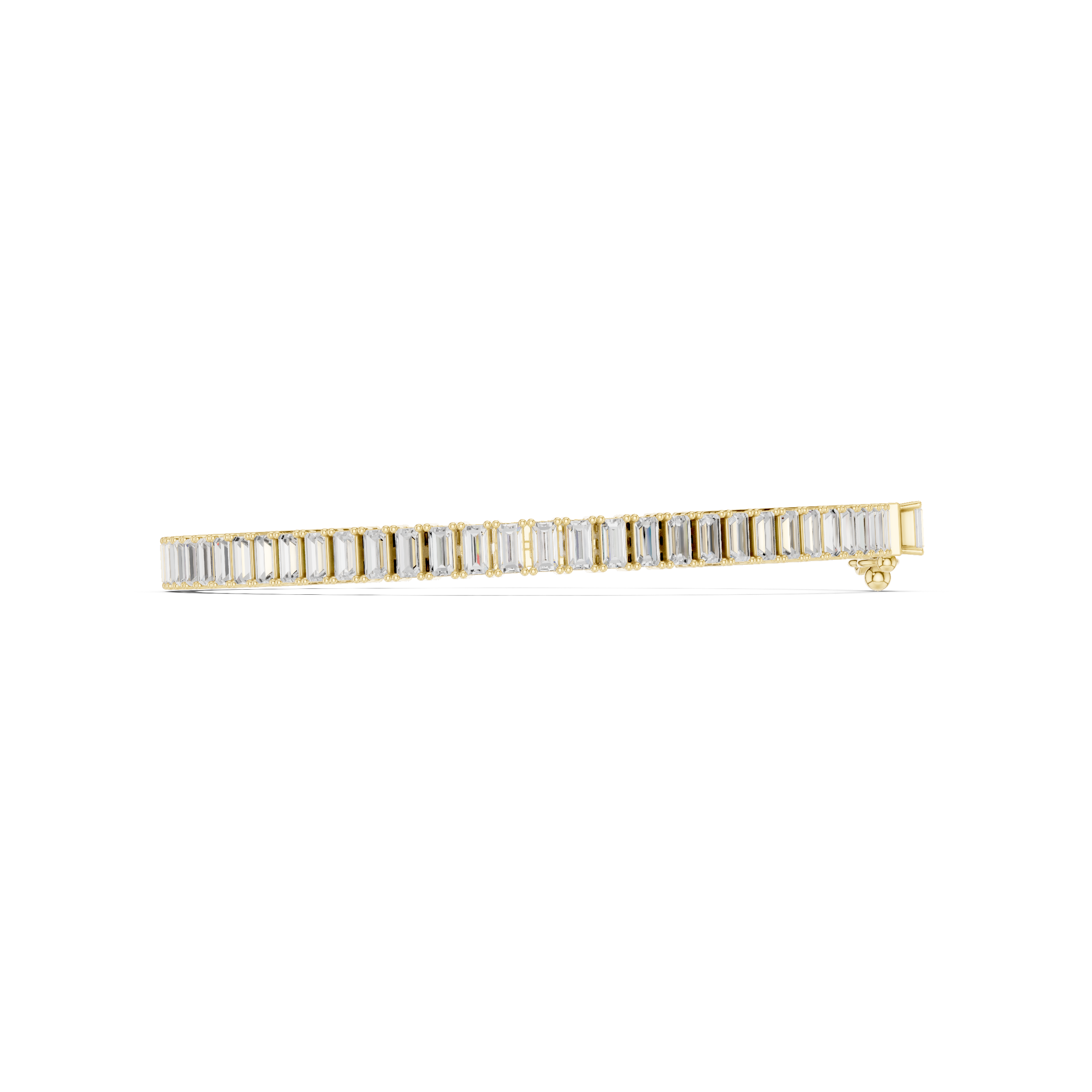 Luxury Men’s Baguette Diamond Tennis Bracelet in 14K Gold