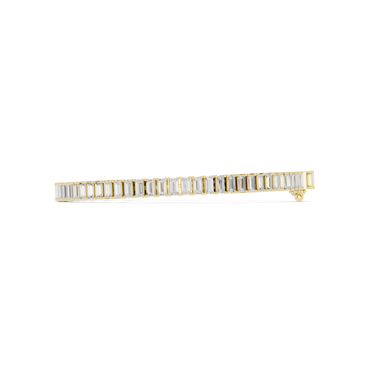 Luxury Men’s Baguette Diamond Tennis Bracelet in 14K Gold