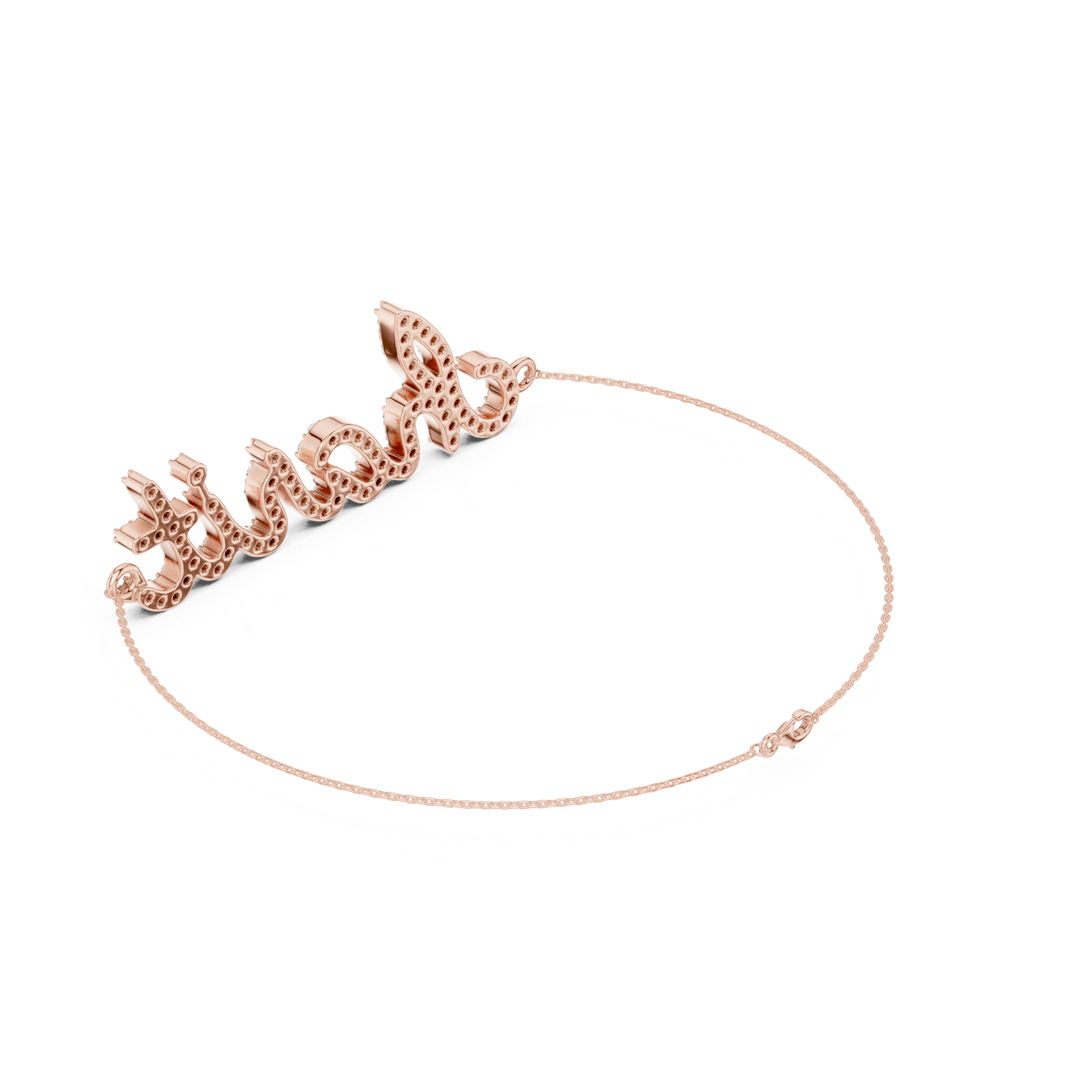 Men’s Custom Diamond Name Bracelet in Gold