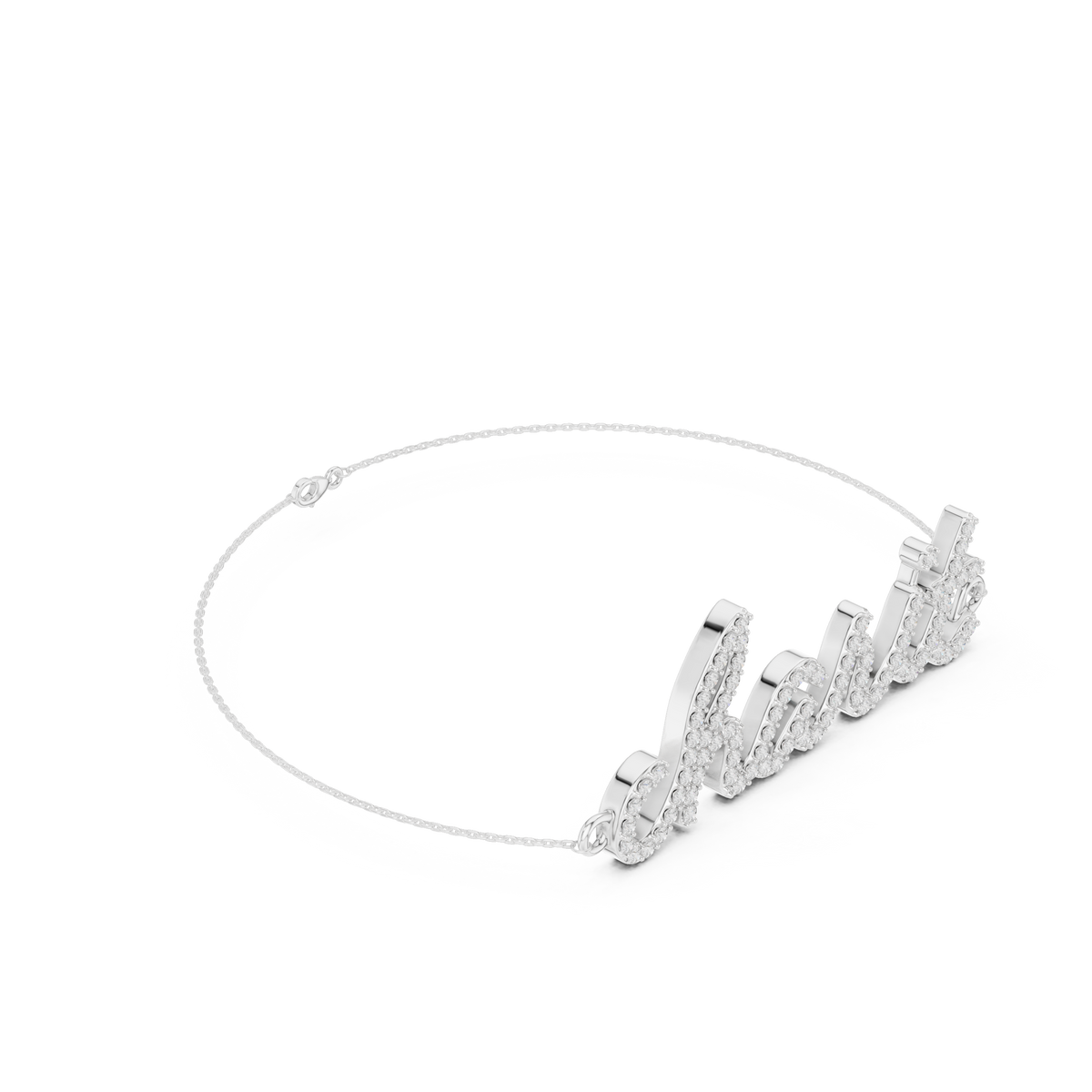 Men’s Custom Diamond Name Bracelet in Gold