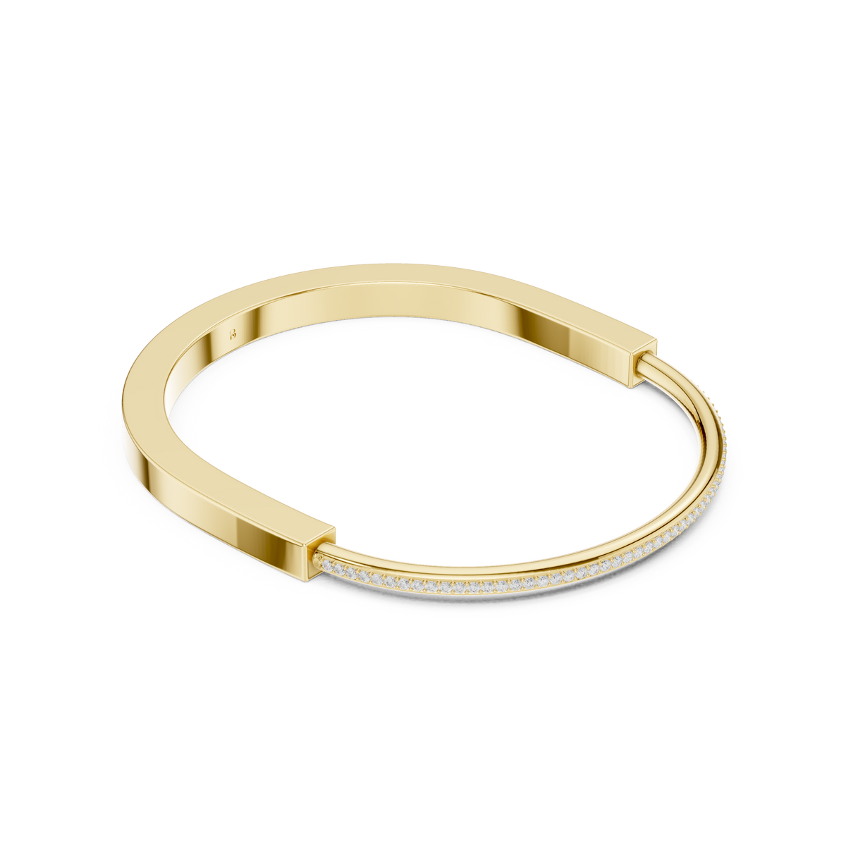 Luxury Men’s Diamond Gold Bangle Bracelet – Modern Designer Style