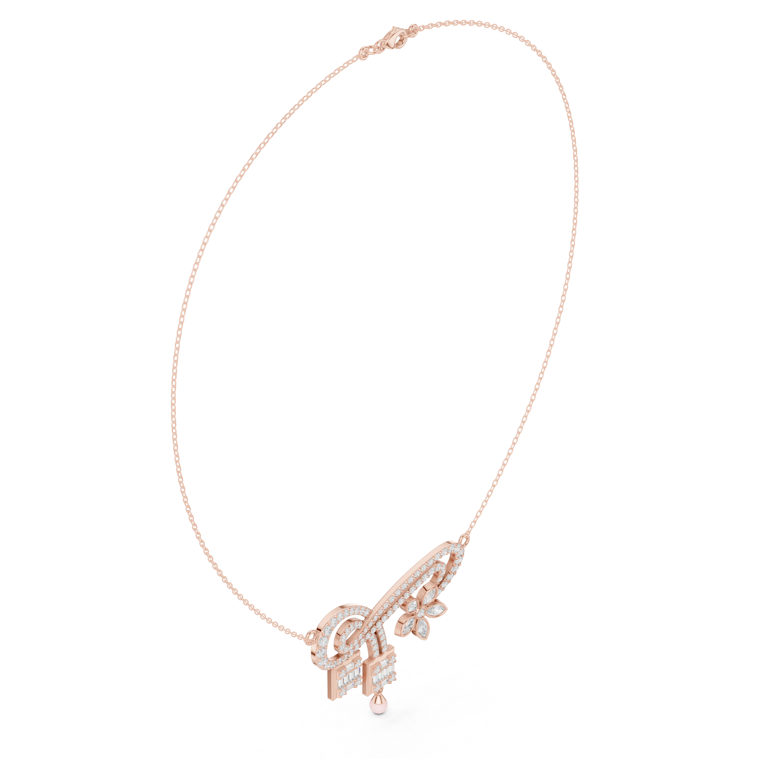 Luxury Multi-Stone Diamond Statement Necklace in 14K Gold