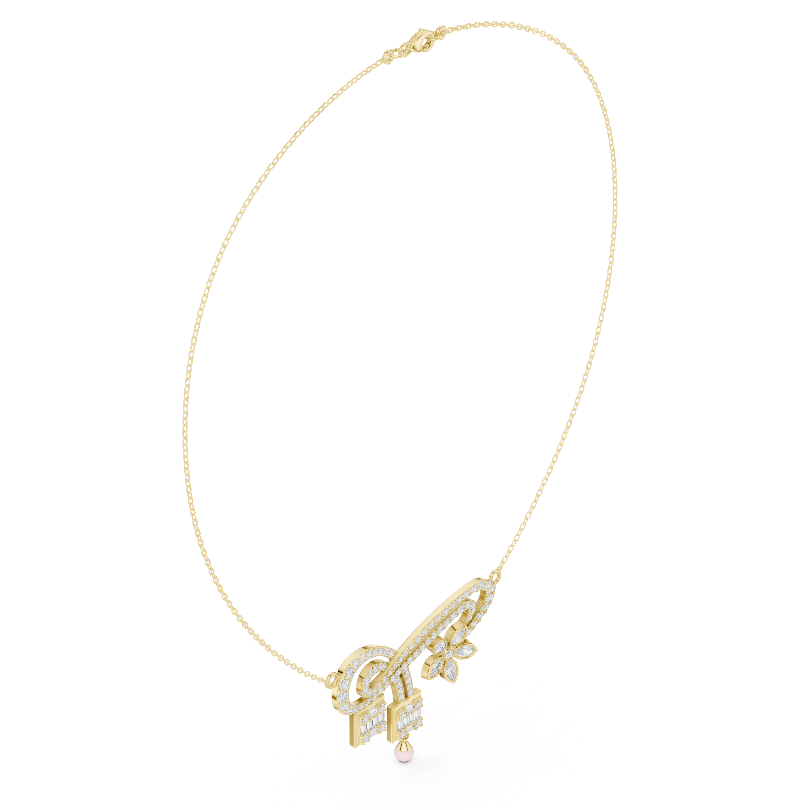 Luxury Multi-Stone Diamond Statement Necklace in 14K Gold