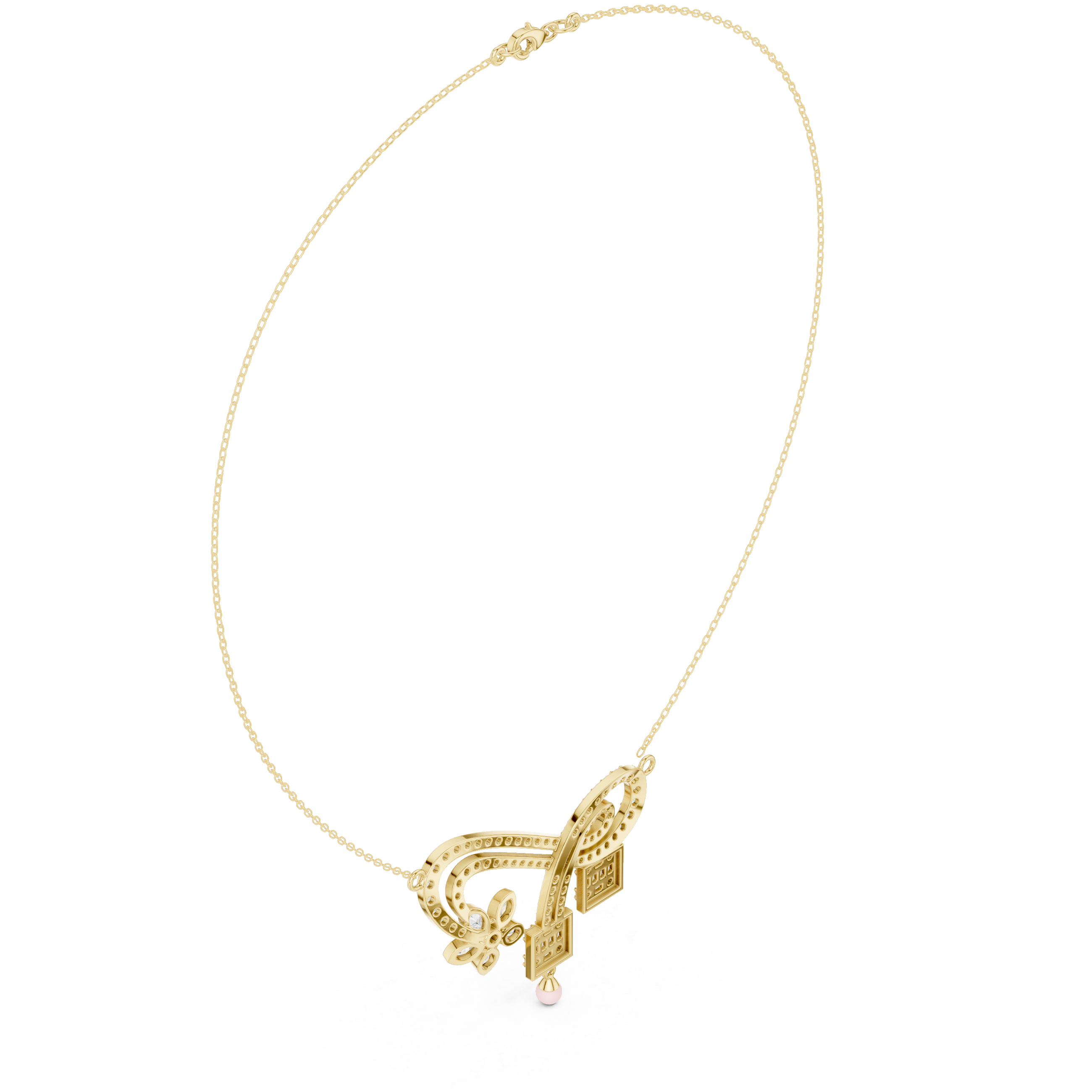 Luxury Multi-Stone Diamond Statement Necklace in 14K Gold
