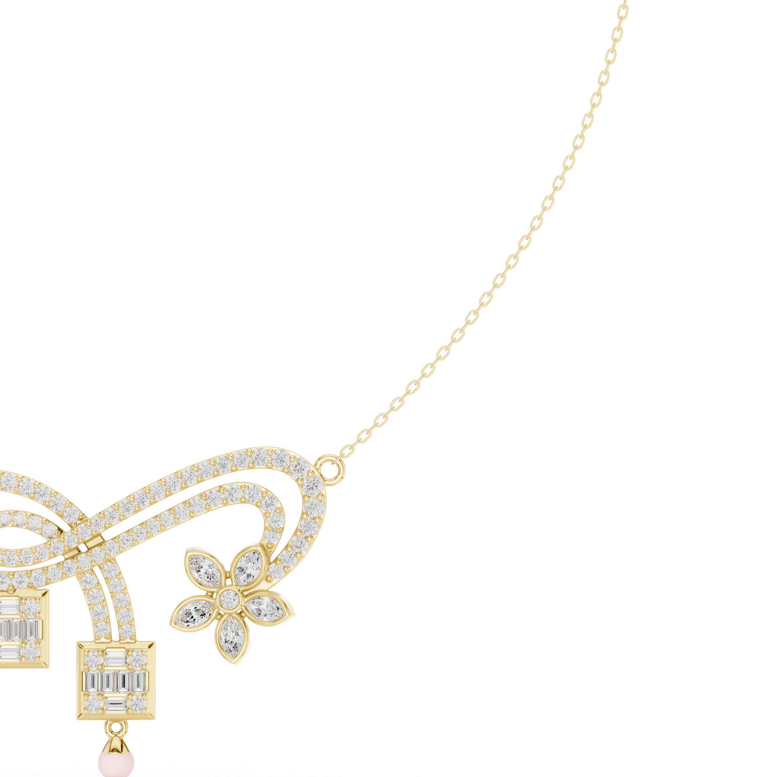 Luxury Multi-Stone Diamond Statement Necklace in 14K Gold