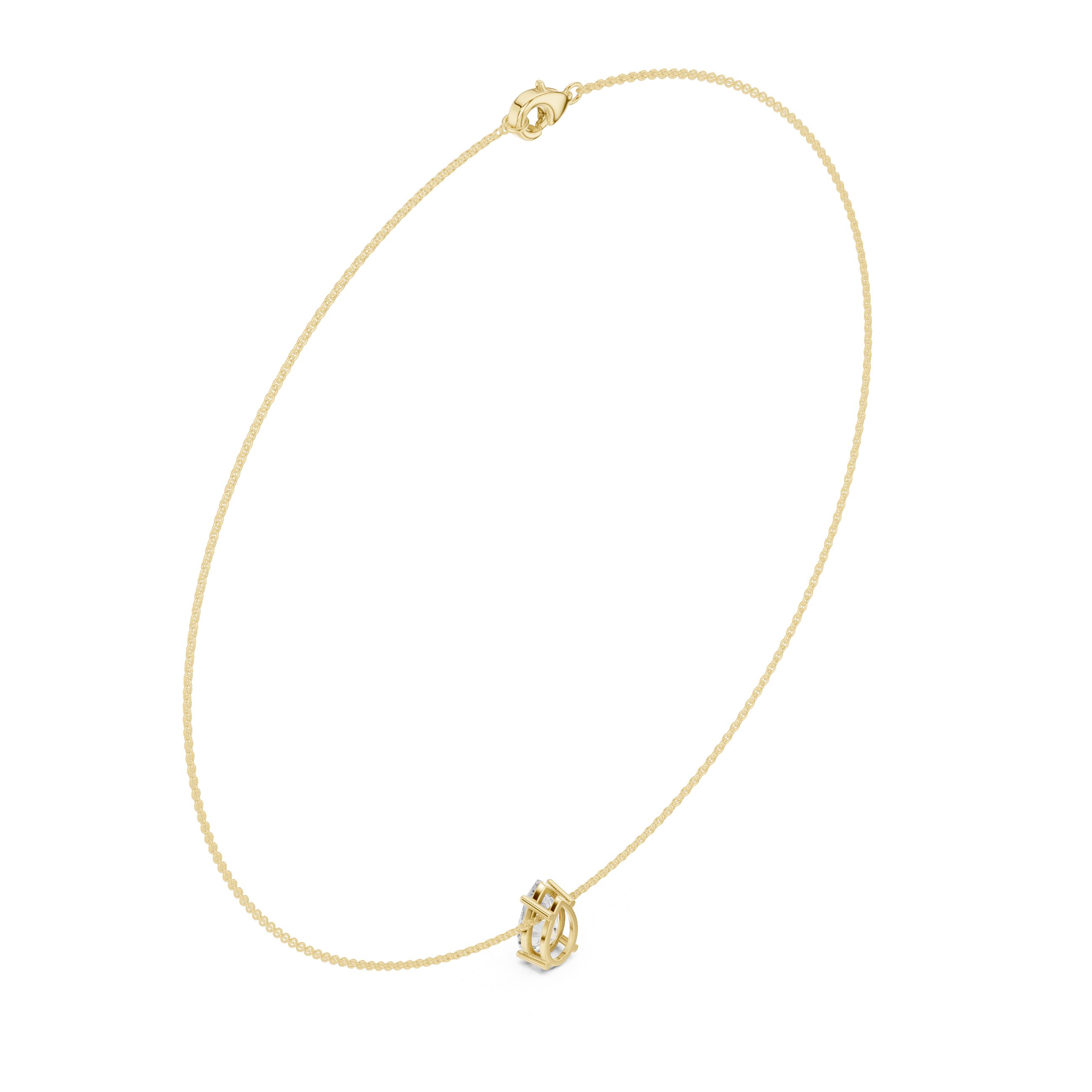 Luxury Pear Diamond Solitaire Pendant Necklace in 14K Gold