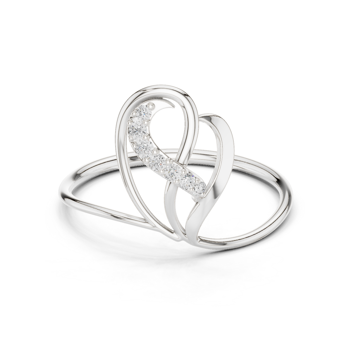 Elegant Solitaire Diamond Designer Ring in 14KT Gold