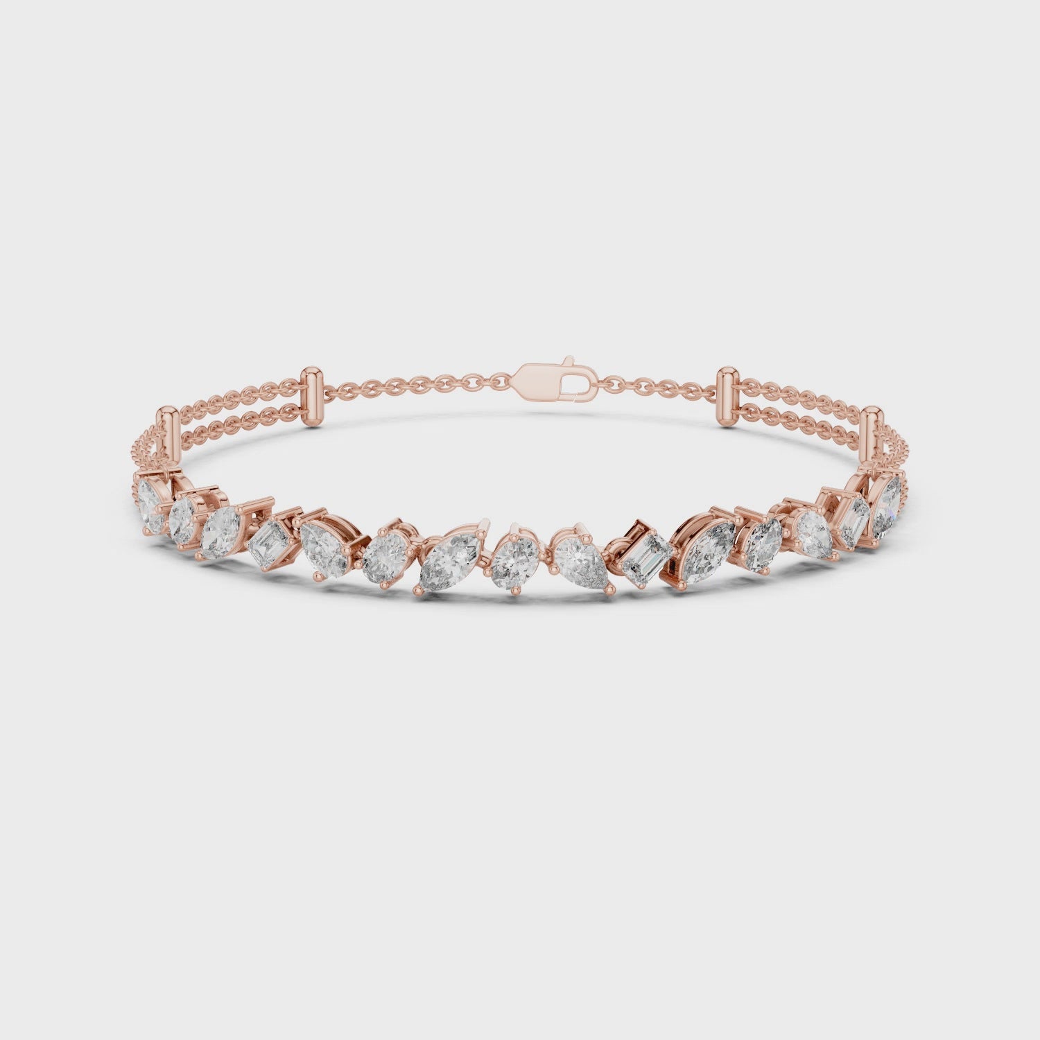 Luxury Lab-Grown Diamond Bracelet in 14K Gold Finish