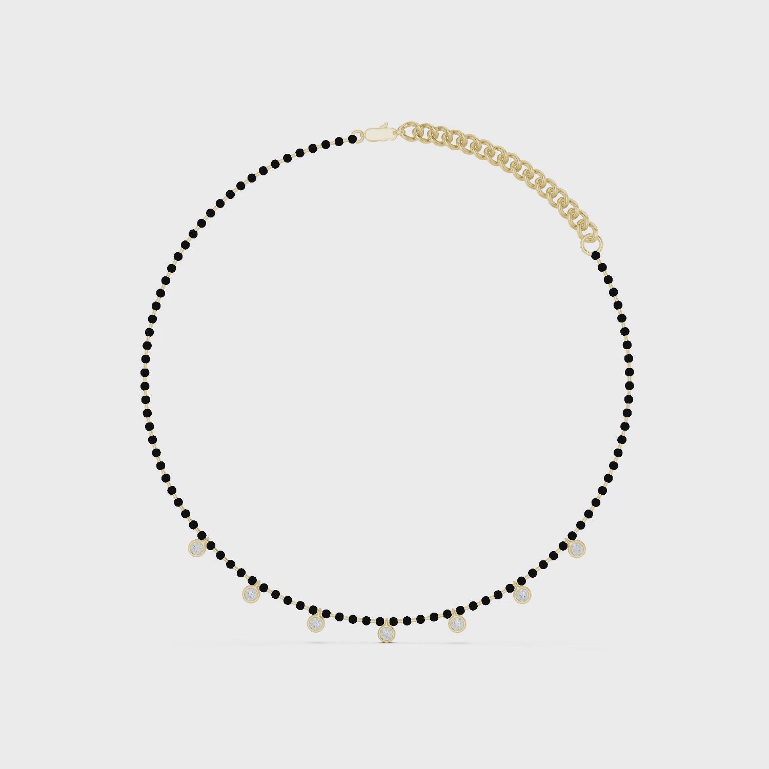 Elegant Bezel-Set Round Diamond Necklace for Everyday Luxury