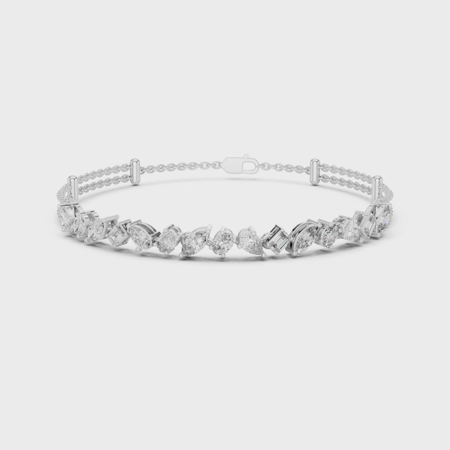 Luxury Lab-Grown Diamond Bracelet in 14K Gold Finish