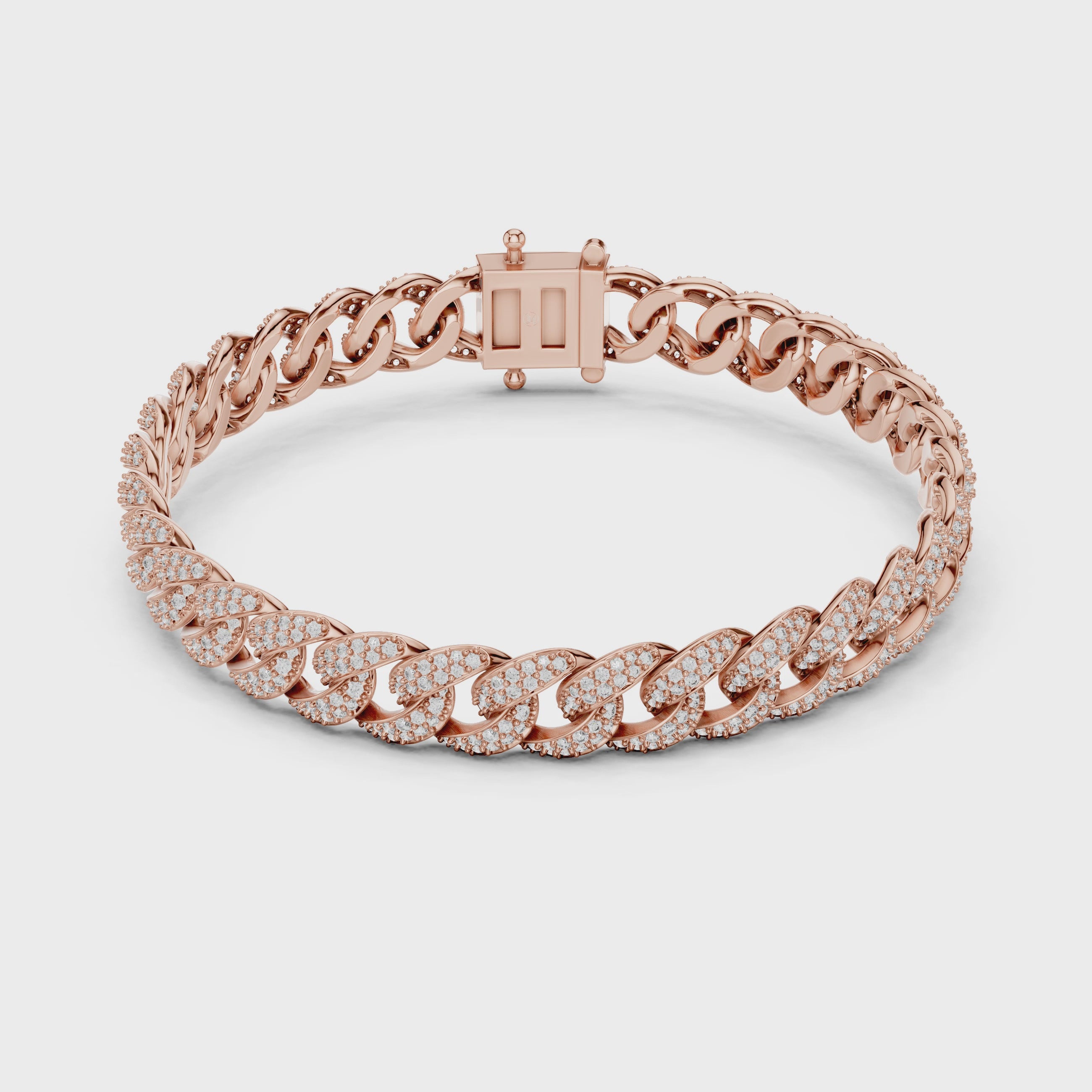 Luxury Diamond Pavé Cuban Link Bracelet in Premium Silver