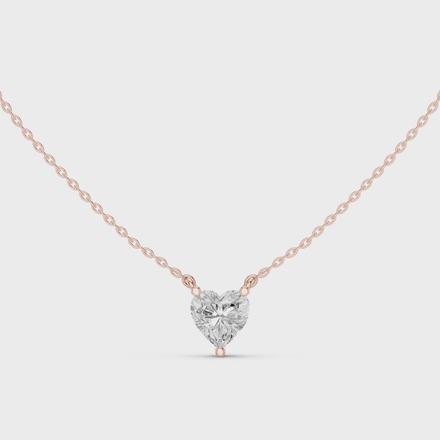 Elegant Heart-Shaped Solitaire Pendant in Premium Prong Setting