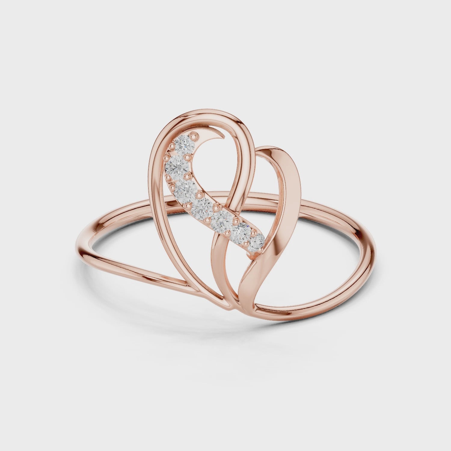 Elegant Solitaire Diamond Designer Ring in 14KT Gold