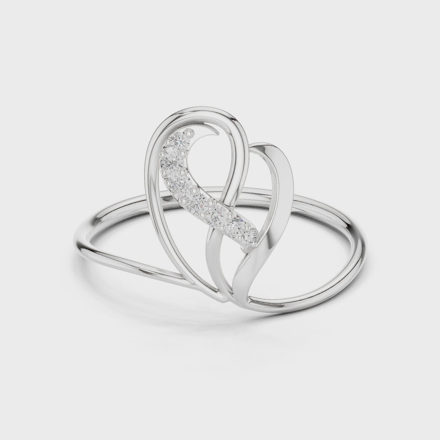 Elegant Solitaire Diamond Designer Ring in 14KT Gold